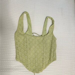 SABO green corset top